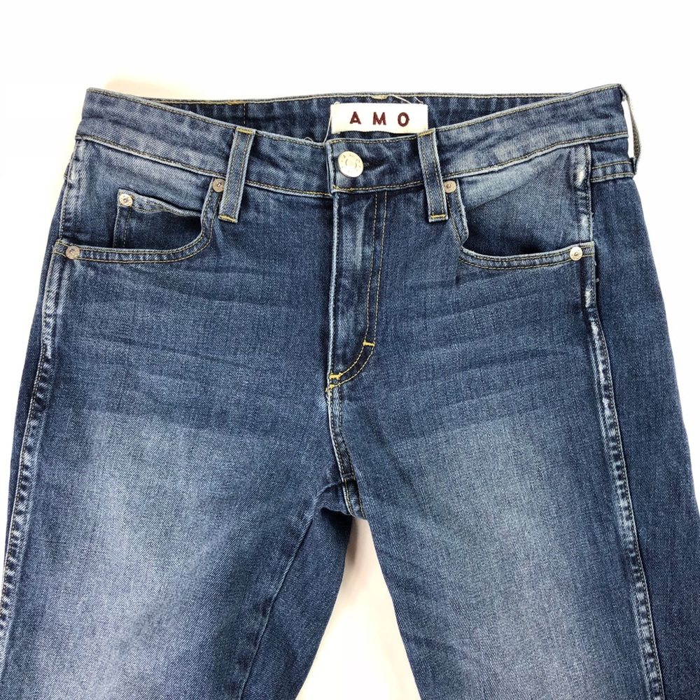 AMO Denim ‘Jane’ Kick Crop Jeans in Recess Wash - Picture 5 of 7
